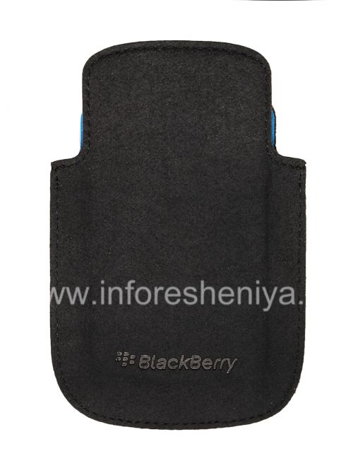 Photogallery for La tela original de su bolsillo la cubierta de microfibra bolsa del bolsillo para BlackBerry Curve 9320/9220, Negro / Negro (Negro / Azul Cielo) product