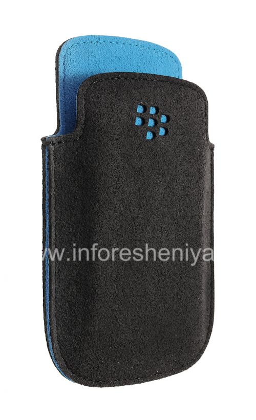 Photogallery for La tela original de su bolsillo la cubierta de microfibra bolsa del bolsillo para BlackBerry Curve 9320/9220, Negro / Negro (Negro / Azul Cielo) product