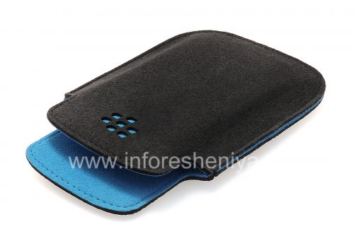 Photogallery for La tela original de su bolsillo la cubierta de microfibra bolsa del bolsillo para BlackBerry Curve 9320/9220, Negro / Negro (Negro / Azul Cielo) product