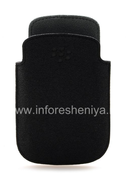 Photogallery for La tela original de su bolsillo la cubierta de microfibra bolsa del bolsillo para BlackBerry Curve 9320/9220, Negro / Gris (Negro / Gris) product