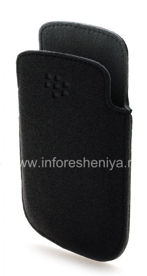Photogallery for La tela original de su bolsillo la cubierta de microfibra bolsa del bolsillo para BlackBerry Curve 9320/9220, Negro / Gris (Negro / Gris) product