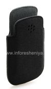 Photo 4 — Das Originalstoffbezug-Tasche Mikrofasertasche Tasche für Blackberry 9320/9220 Curve, Schwarz / Grau (Schwarz / Grau)