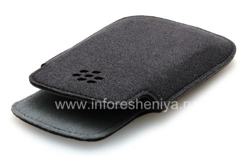 Photogallery for La tela original de su bolsillo la cubierta de microfibra bolsa del bolsillo para BlackBerry Curve 9320/9220, Negro / Gris (Negro / Gris) product