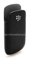 Photo 4 — Kulit asli Kasus-saku Kulit Pocket Pouch untuk BlackBerry 9320 / 9220 Curve, Black (hitam)