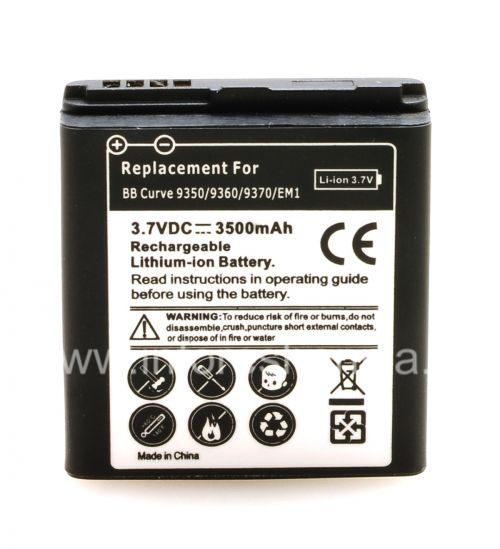 Photogallery for بطارية عالية السعة لبلاك بيري كيرف 9360/9370, أسود product