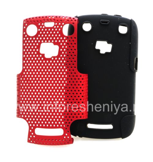 Photogallery for Für Blackberry 9360/9370 Berry Hülle robusten perforiert, Schwarz / Rot product