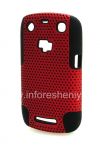 Photo 4 — La cubierta resistente perforado para BlackBerry Curve 9360/9370, Negro / Rojo