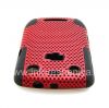 Photo 8 — La cubierta resistente perforado para BlackBerry Curve 9360/9370, Negro / Rojo