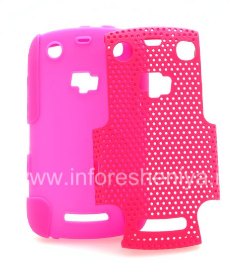 Photogallery for Für Blackberry 9360/9370 Berry Hülle robusten perforiert, Lila / Himbeere product