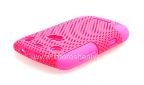 Photogallery for Für Blackberry 9360/9370 Berry Hülle robusten perforiert, Lila / Himbeere product