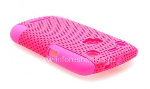 Photogallery for Für Blackberry 9360/9370 Berry Hülle robusten perforiert, Lila / Himbeere product