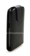 Photo 5 — Cubierta de la caja de cuero con abertura vertical para el BlackBerry Curve 9360/9370, Negro con una gran textura
