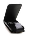 Photo 6 — Leather case cover with vertical opening for the BlackBerry 9360/9370 Curve, Black with fine texture