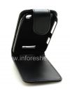 Photo 7 — Couvercle du boîtier en cuir avec ouverture verticale pour le BlackBerry Curve 9360/9370, Noir avec texture fine