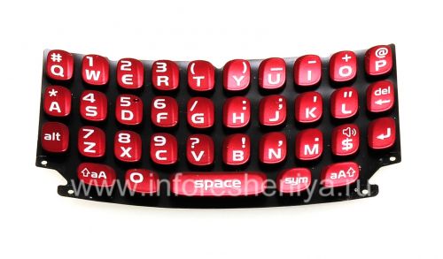 Photogallery for El teclado original Inglés para el BlackBerry Curve 9360/9370, Red (Rojo Rubí) product