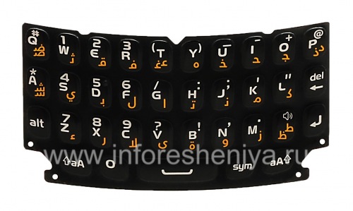 Photogallery for لوحة المفاتيح الأصلية لمنحنى BlackBerry 9360 / 9370 (لغات أخرى), الأسود والعربية product