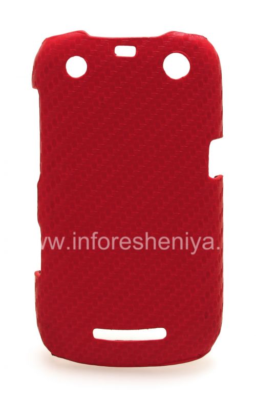 Photogallery for Plastic bag-cap &quot;Carbon&quot; for BlackBerry 9360/9370 Curve, Red product