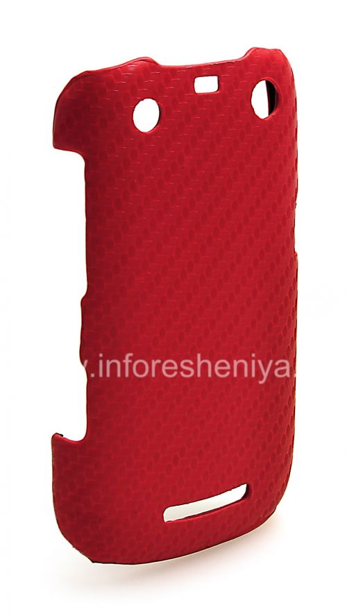 Photogallery for Plastic bag-cap &quot;Carbon&quot; for BlackBerry 9360/9370 Curve, Red product