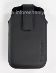 Original Leather Case with Clip for Leather Swivel Holster BlackBerry 9360/9370 Curve, Black