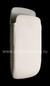 Photo 6 — Kulit asli Kasus-saku Kulit Pocket Pouch untuk BlackBerry 9360 / 9370 Curve, Putih (white)