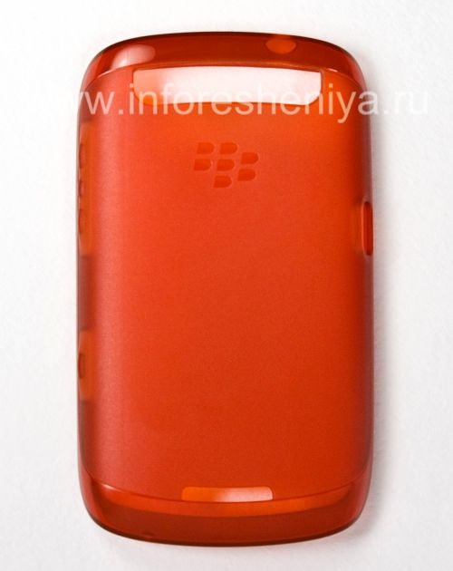 Photogallery for Funda de silicona original compactado Shell suave de la caja para BlackBerry Curve 9360/9370, Rojo-naranja (Inferno) product