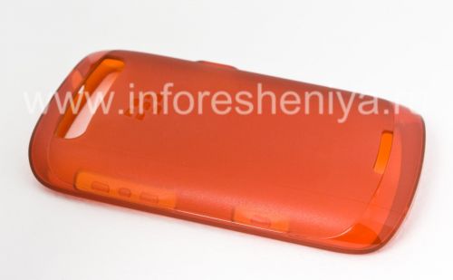 Photogallery for Funda de silicona original compactado Shell suave de la caja para BlackBerry Curve 9360/9370, Rojo-naranja (Inferno) product