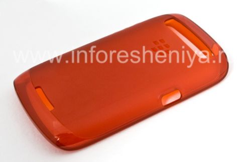 Photogallery for Funda de silicona original compactado Shell suave de la caja para BlackBerry Curve 9360/9370, Rojo-naranja (Inferno) product