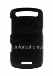 La cubierta de plástico original, cubre Shell Funda para BlackBerry Curve 9360/9370, Negro (Negro)