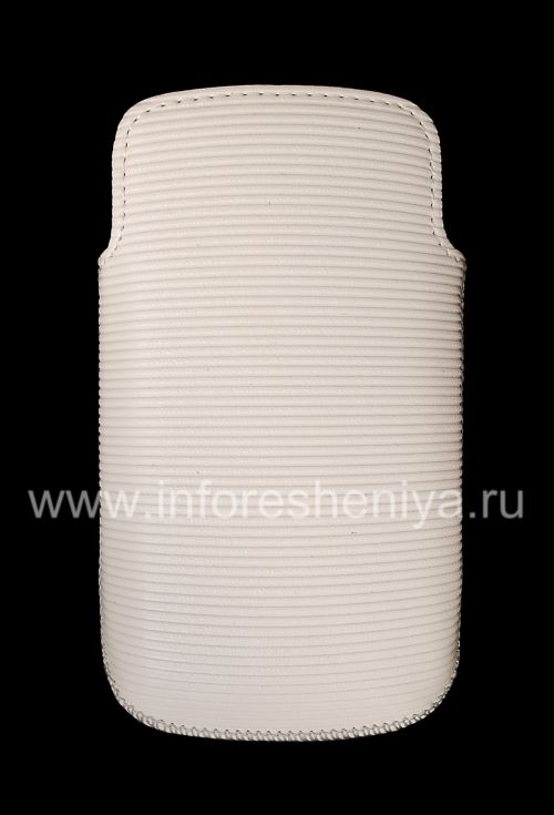 Photogallery for De cuero original de la bolsa del bolsillo del bolsillo de cuero para BlackBerry Curve 9360/9370, Blanco / Púrpura (blanco / púrpura) product
