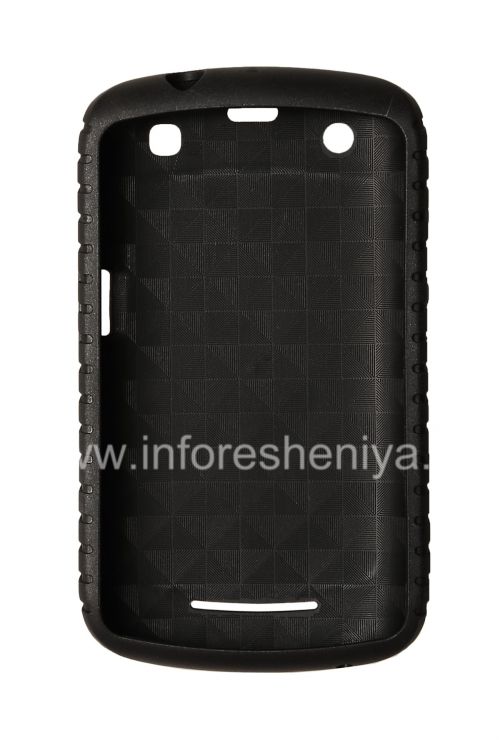 Photogallery for Junta de silicona Corporativa con cuero insertar AGF Negro embutido de cuero con la caja de TPU para BlackBerry Curve 9360/9370, Negro product