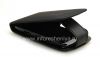 Photo 7 — Caso de cuero con tapa de apertura vertical para BlackBerry Curve 9380, Negro con una gran textura