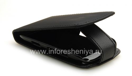 Photogallery for 与BlackBerry 9380曲线纵向开皮套盖, 黑色大纹理 product