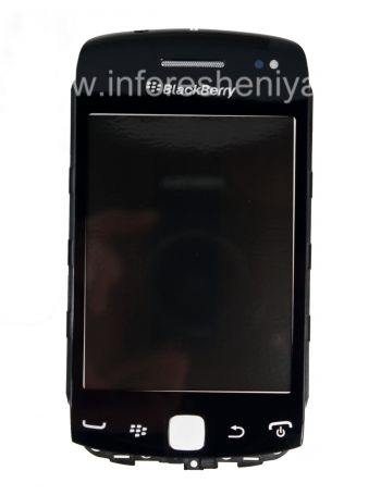 Touch-Screen (Touchscreen) in der Baugruppe mit der Frontplatte für Blackberry 9380 Curve
