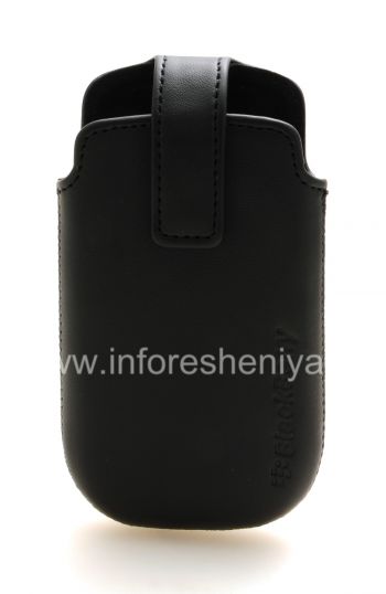 BlackBerry 9380 কার্ভ জন্য ক্লিপ লেদার সুইভেল খাপ সঙ্গে মূল চামড়া কেস