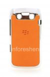 Photo 1 — Plastic bag-cover with relief insert for BlackBerry 9790 Bold, Metallic / Orange