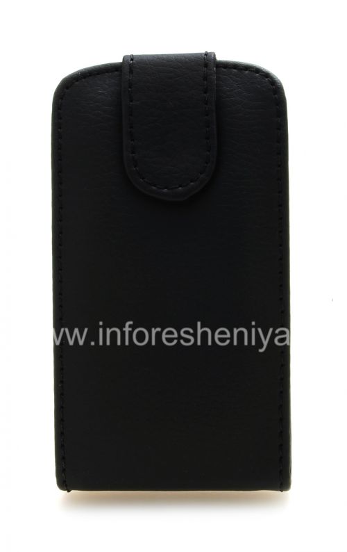 Photogallery for 与BlackBerry 9790 Bold纵向开皮套盖, 黑色大纹理 product