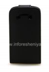 Photo 2 — kasus penutup kulit dengan membuka vertikal untuk BlackBerry 9790 Bold, Hitam dengan tekstur besar