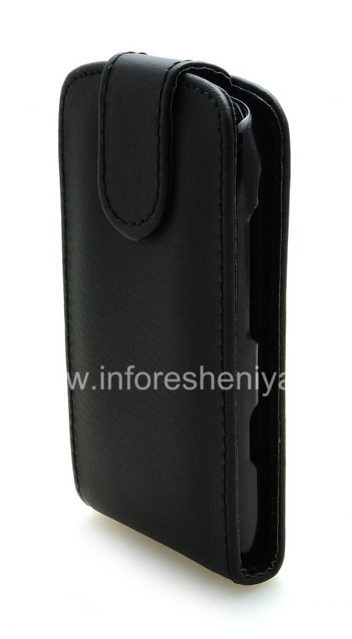 Photogallery for 与BlackBerry 9790 Bold纵向开皮套盖, 黑色大纹理 product