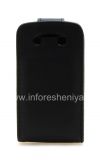 Photo 2 — kasus penutup kulit dengan membuka vertikal untuk BlackBerry 9790 Bold, Hitam dengan tekstur halus
