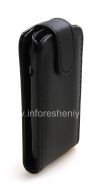 Photo 5 — kasus penutup kulit dengan membuka vertikal untuk BlackBerry 9790 Bold, Hitam dengan tekstur halus