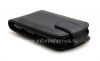 Photo 9 — kasus penutup kulit dengan membuka vertikal untuk BlackBerry 9790 Bold, Hitam dengan tekstur halus