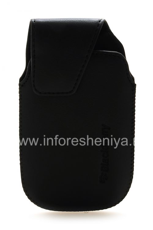 Photogallery for حقيبة جلد مع مشبك لبلاك بيري 9790 Bold, أسود، والملمس غرامة product