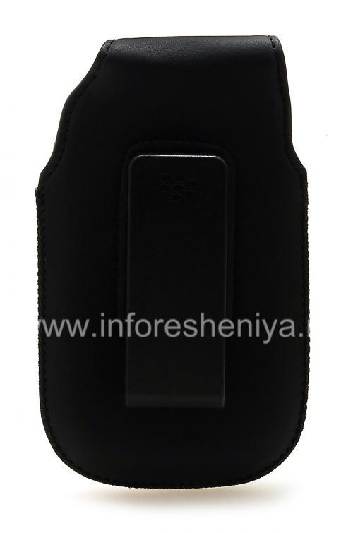 Photogallery for حقيبة جلد مع مشبك لبلاك بيري 9790 Bold, أسود، والملمس غرامة product