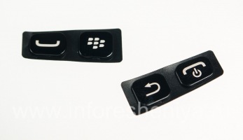 bagian atas tombol-tombol keyboard BlackBerry 9790 Bold, hitam