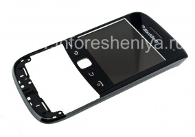 Layar sentuh (Touchscreen) berkumpul dengan panel depan dan pelek untuk BlackBerry 9790 Bold, hitam