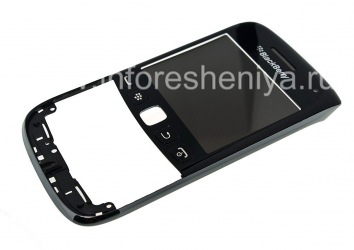 Toque de pantalla (pantalla táctil) en el montaje con la parte delantera y la llanta para BlackBerry 9790 Bold, Negro