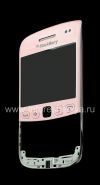Photo 4 — Écran tactile (Touchscreen) assemblé avec le panneau avant et le bord de la Bold BlackBerry 9790, Rose
