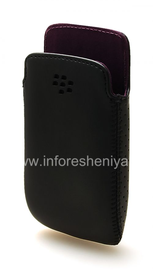 Photogallery for 原皮口袋袋兜BlackBerry 9790 Bold, 黑/紫（黑/紫御） product
