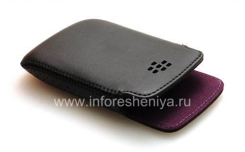 Photogallery for 原皮口袋袋兜BlackBerry 9790 Bold, 黑/紫（黑/紫御） product