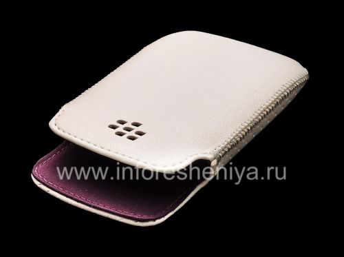 Photogallery for 原皮口袋袋兜BlackBerry 9790 Bold, 白/紫（白/紫御） product